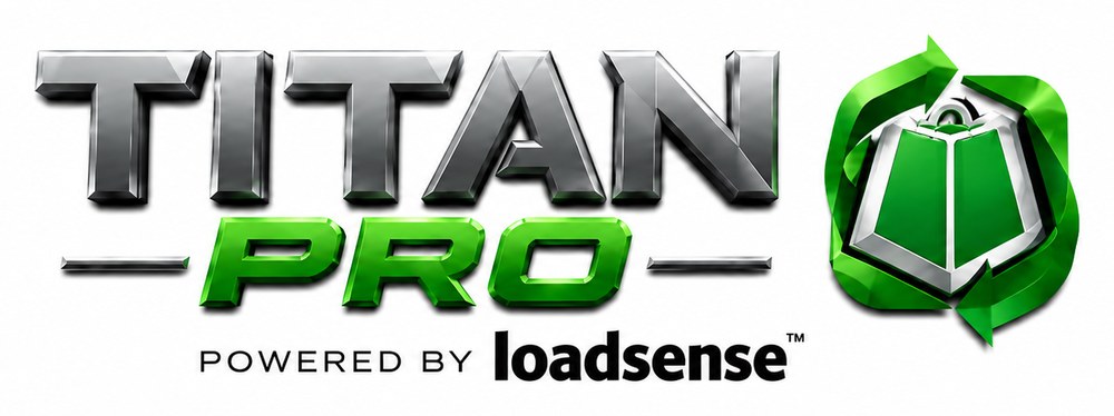 Titan Pro onboard truck scale logo, powered by Loadsense